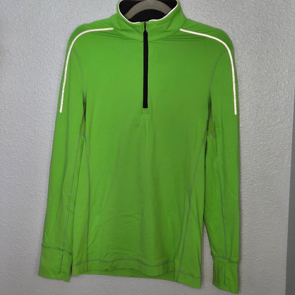 Lululemon Men's Long Sleeve 1/4 zip - S Neon Green